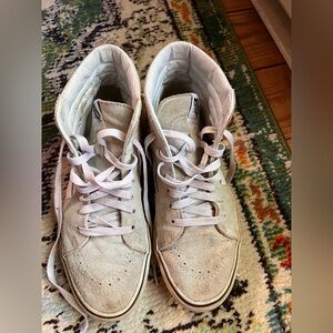 Hightop Sk8 Vans in Light Turquoise/Blue